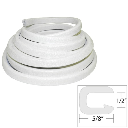 Taco Marine Flexible Vinyl Trim - " Opening x "W x 25'L - White V30-1316W25-1